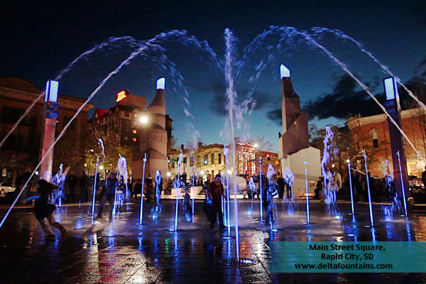 Advancements in interactive fountain technology main street square